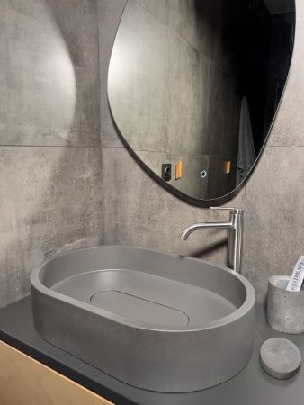 Раковина из искусственного камня Uperwood London 291020215 60х40 накладная цвет серый