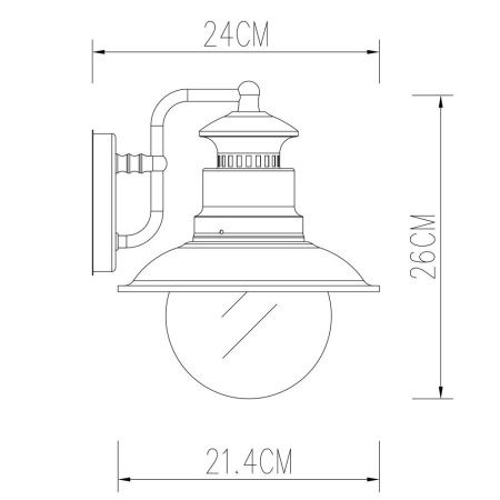 Уличный настенный светильник Arte Lamp AMSTERDAM (АМСТЕРДАМ) A1523AL-1BN