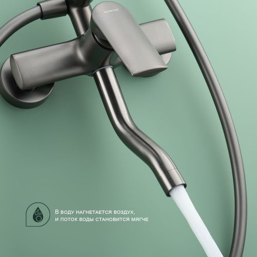 Душевая стойка Splenka S50.24.09 настенная цвет графит - фото 5