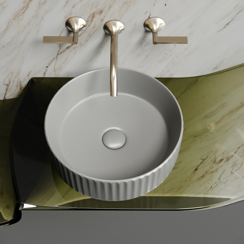 Раковина Ceramica Nova ELEMENT 36 см CN6057MH накладная цвет антрацит матовый - фото 5