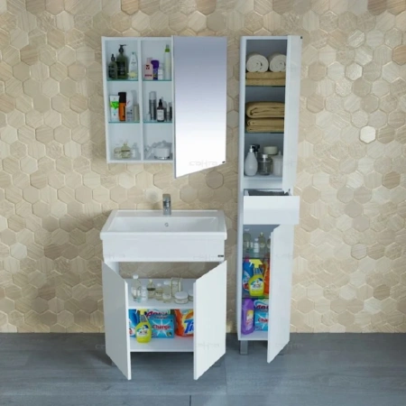 Шкаф-пенал СанТа Марс 700247 30х180 напольный цвет белый