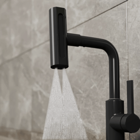 Смеситель для кухни Rush Tinos TI3732-17Black на столешницу черный