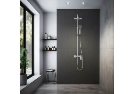 Душевая стойка Aquatek БЕТТА AQ2140CR настенная цвет хром