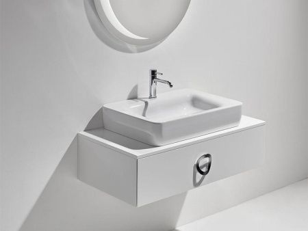 Раковина из сантехнического фаянса Simas HE 10 bia 70х50 подвесная цвет белый