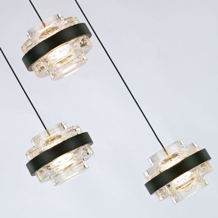 Светильник подвесной Delight Collection Indiana (Индиана) MD22030002-3A black/clear