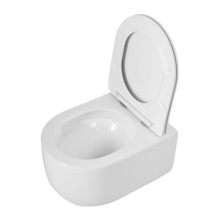 Унитаз подвесной BelBagno SOFT BB084CH-TOR/SC белый с сиденьем микролифт безободковый смыв торнадо