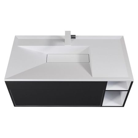 Тумба под раковину Uperwood Lotus 39340205464 100х50 подвесная цвет черный