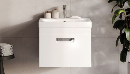 Тумба под раковину Velvex ESTEA tpEST.60.1Y.233 60х50 подвесная цвет белый