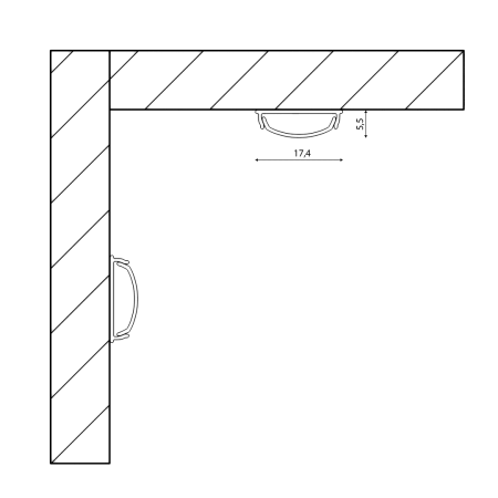 Профиль алюминиевый SWG Standard Arc (Арц) 00-00002307