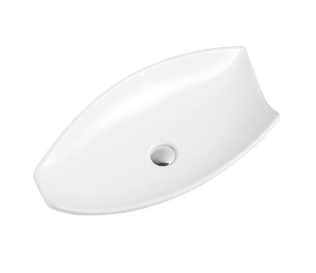 Раковина из санфаянса CeramaLux 78121 68х38 накладная цвет белый