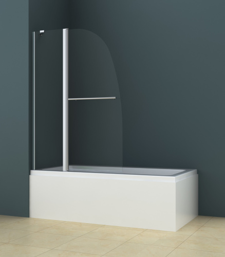 Душевая шторка на ванну Azario Boston AZ-142TB 100x140 стекло прозрачное профиль хром ориентация универсальная - фото 3