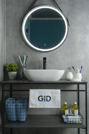 Раковина керамическая Gid Geométrico 51157 50х30 накладная цвет белый без отверстий под смеситель