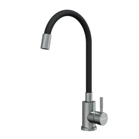 Смеситель для кухни Knotlor STREAMLINE SS-02 на мойку нержавеющая сталь