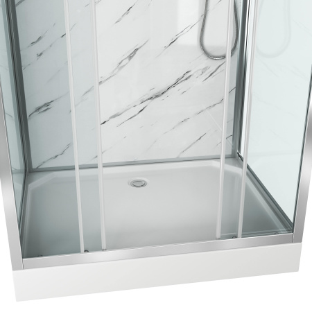 Душевая кабина Niagara Luxe 7772QM 120х90 прямоугольная с крышей ориентация универсальная