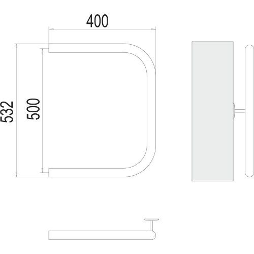 Полотенцесушитель Terminus 4620768881428 40х53 водяной хром - фото 3
