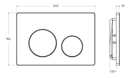 Клавиша смыва механическая BelBagno  BB-03C-IN цвет сатин