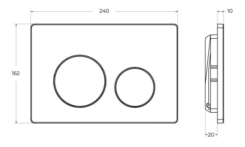 Клавиша смыва механическая BelBagno  BB-03C-CRM цвет хром глянцевый - фото 4