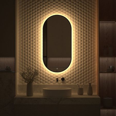 Зеркало с подсветкой Defesto AURA DF 2934S 50х100 подвесное