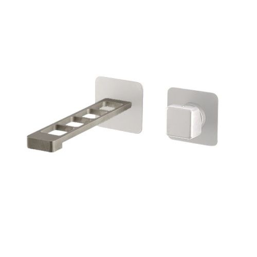 Смеситель для раковины Webert OX830611741 настенный белый/сталь - фото 2