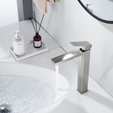 Смеситель для раковины Shevanik S7011L на столешницу сатин