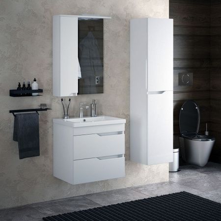 Тумба под раковину Corozo Теона SD-00001672 60х40 подвесная цвет белый