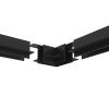 Коннектор L-образный потолок-потолок Denkirs Smart Hide (Смарт Хиде) TR2112-BK