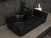 Раковина керамическая Gid Geométrico 53353 60х30 накладная цвет черный 1 отверстие под смеситель