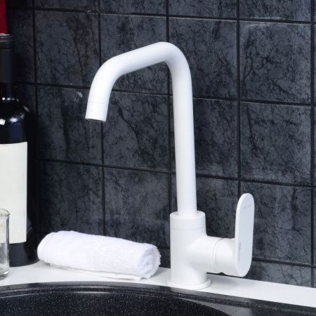 Смеситель для кухни Wasserkraft Mindel 8500 8507 на мойку белый
