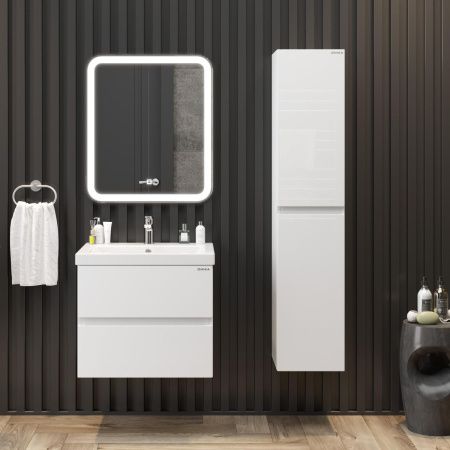 Шкаф-пенал Onika Эвада 403079 30х140 подвесной цвет белый