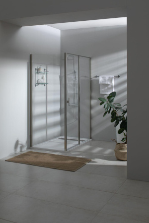 Боковая стенка Allen Brau Priority 3.31017.BA 90х200 стекло прозрачное профиль серебро брашированное