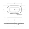 Ванна акриловая Gruppo Treesse Calida V035BL 160х80 отдельностоящая овальная