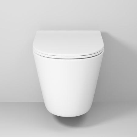 Унитаз подвесной Grossman Торнадо GR-4477MSQ белый матовый с сиденьем микролифт безободковый смыв торнадо