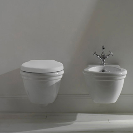 Чаша унитаза подвесная Globo Paestum PAS03.BI цвет белый без сиденья душевой смыв