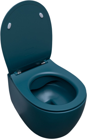 Чаша унитаза подвесная Allen Brau Fantasy 4.11004.PT цвет зеленый без сиденья безободковая каскадный смыв