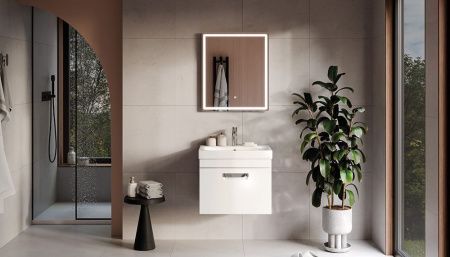 Тумба под раковину Velvex ESTEA tpEST.60.1Y.233 60х50 подвесная цвет белый