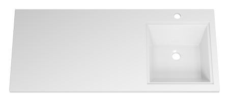 Раковина мебельная из искусственного камня Misty Гавана 105 правая 5021105 110х50 над стиральной машиной цвет белый