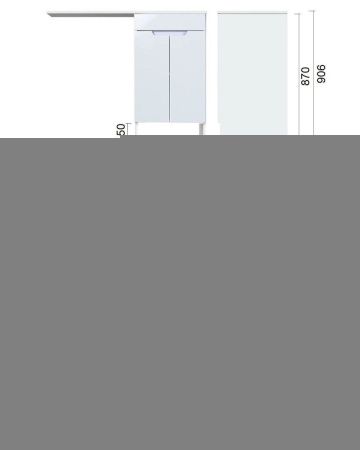 Тумба под раковину Orange Sistema STD-50TUW 50х50 цвет белый