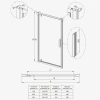 Душевая дверь Veconi Ottimo OP30CH-80-07-C9 80х190 стекло матовое профиль хром