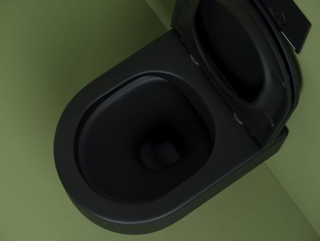 Унитаз подвесной Ceramica Nova ULMA CN4006MB черный с сиденьем микролифт безободковый душевой смыв