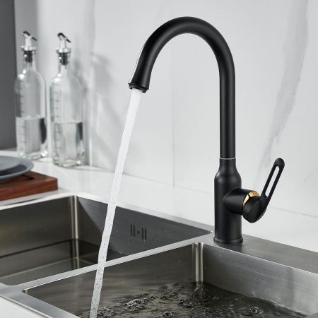 Смеситель для кухни Raffine F103H на мойку черный