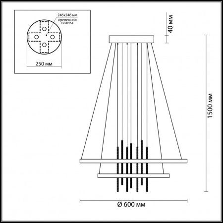 Светильник подвесной Odeon Light Monica (Моница) 3901/63L
