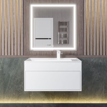 Тумба с раковиной Uperwood Lotus Premium 39340207460 80х50 цвет белый