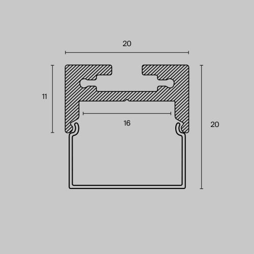 Алюминиевый профиль накладной Maytoni Led Strip ALM-2020B-S-2M - фото 3