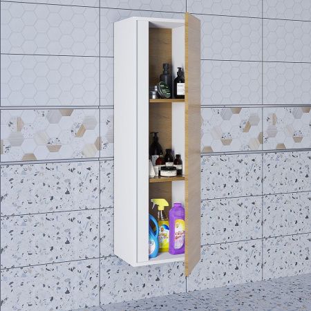 Шкаф-пенал Uperwood Barsa 293020529 40х120 подвесной цвет коричневый/белый