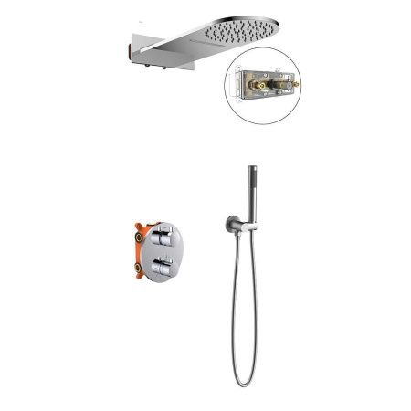 Душевая система Vincea VSFW-104TCH встраиваемая в стену цвет хром с термостатом