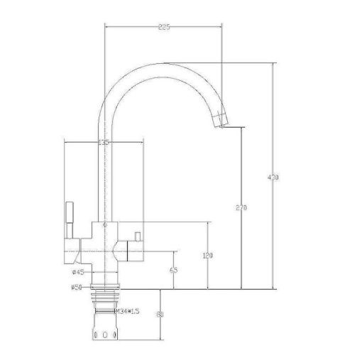 Смеситель для кухни Esko Kitchen K22 на мойку хром - фото 3