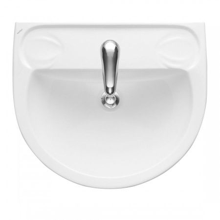 Раковина из сантехнического фарфора Santeri Лотос 131106S0010B0 60х50 подвесная цвет белый 1 отверстие под смеситель