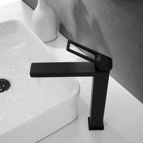 Смеситель для раковины Shevanik S6811H на столешницу черный - фото 5