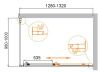 Душевой уголок Cezares MOLVENO MOLVENO-AH-11-130/100-C-Cr-IV 130х100 стекло прозрачное профиль хром без поддона