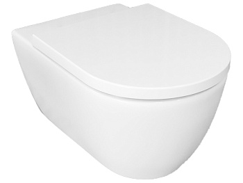 Чаша унитаза подвесная Hatria FUSION A0Y1CC25 цвет белый матовый без сиденья безободковая каскадный смыв